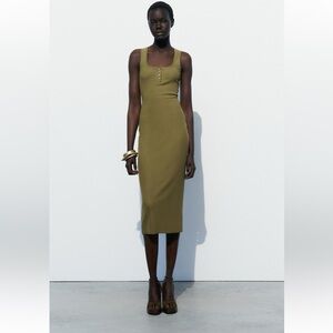 ZARA ribbed mini dress
